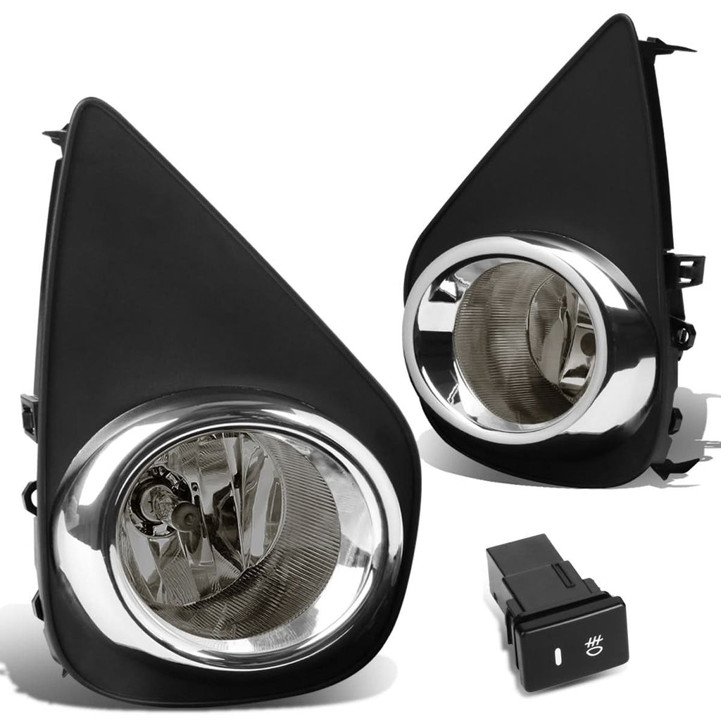 15-16 Toyota Yaris Hatchback Fog Lights w/ Switch H16 Bulb Smoke