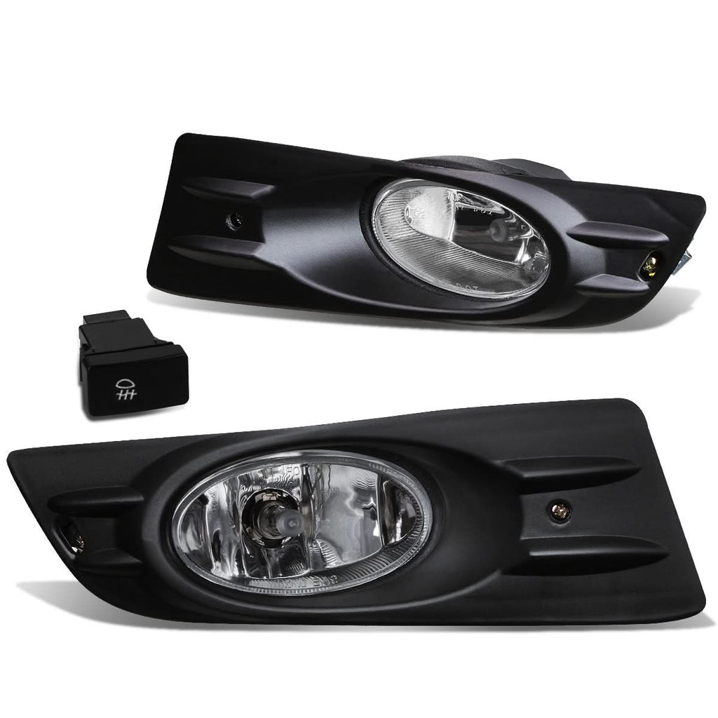 06-07 Honda Accord Coupe Fog Lights with Switch & Bezel - Chrome/Clear