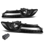 2013-2016 Nissan Sentra Fog Lights with Switch & Bezel Chrome/Clear