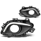 2014-2016 Mazda 6 Fog Light Cover with DRL Strip - Black/Chrome