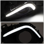 2014-2016 Mazda 6 Fog Light Cover with DRL Strip - Black/Chrome