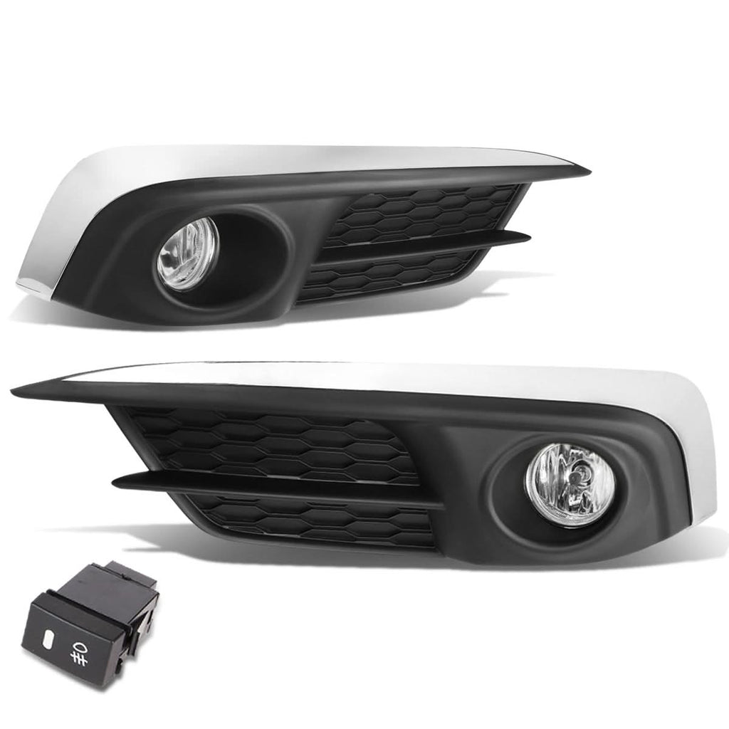 2016 Honda Civic Fog Lights with Switch and Bezel - Chrome/Clear