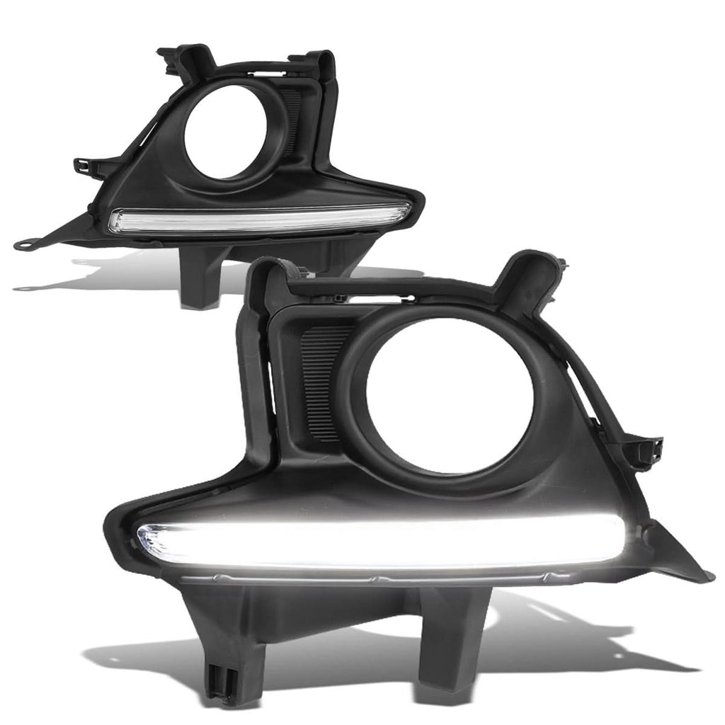 2014-2016 Toyota Highlander Fog Lights with Black Bezel Clear H11