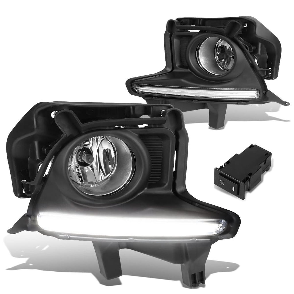 2014-2016 Toyota Highlander Fog Lights with Switch Black Bezel Chrome