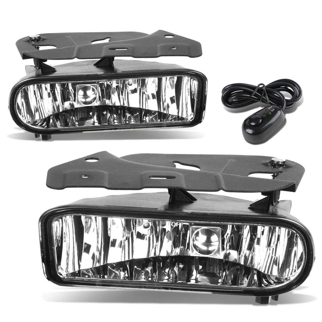 02-06 Cadillac Escalade Fog Lights with Switch Chrome Clear