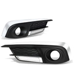 2016-2018 Honda Civic Fog Light Cover with Chrome Trim - Clear