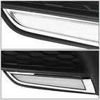 2016-2018 Honda Civic Fog Light Cover with Chrome Trim - Clear