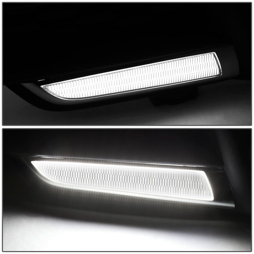 2016-2018 Honda Civic Fog Light Cover with Chrome Trim - Clear