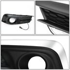 2016-2018 Honda Civic Fog Light Cover with Chrome Trim - Clear