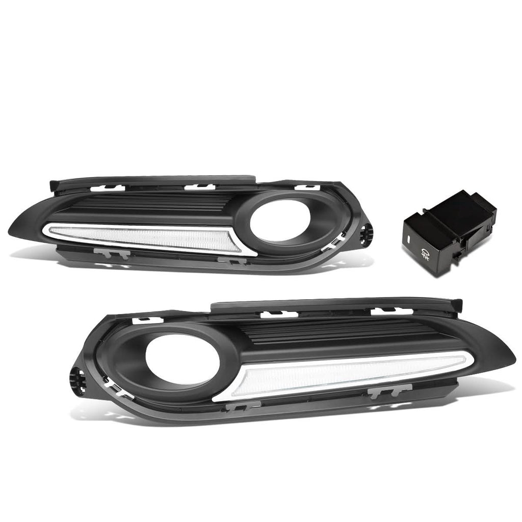 2016-2018 Honda HR-V Fog Light Cover with DRL Strip - Black/Clear