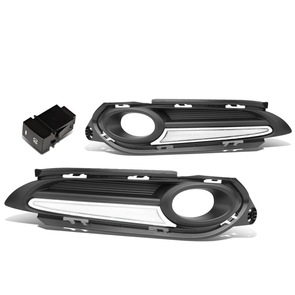 2016-2018 Honda HR-V Fog Light Cover with DRL Strip - Black/Clear