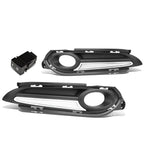2016-2018 Honda HR-V Fog Light Cover with DRL Strip - Black/Clear