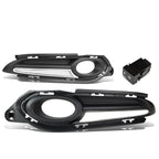 2016-2018 Honda HR-V Fog Light Cover with DRL Strip - Black/Clear