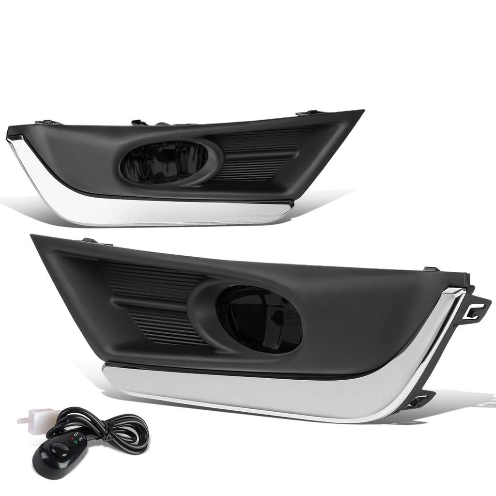 2017-2018 Honda CR-V Fog Lights with Chrome Trim Bezel - Smoke