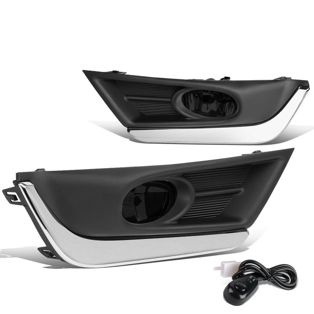2017-2018 Honda CR-V Fog Lights with Chrome Trim Bezel - Smoke