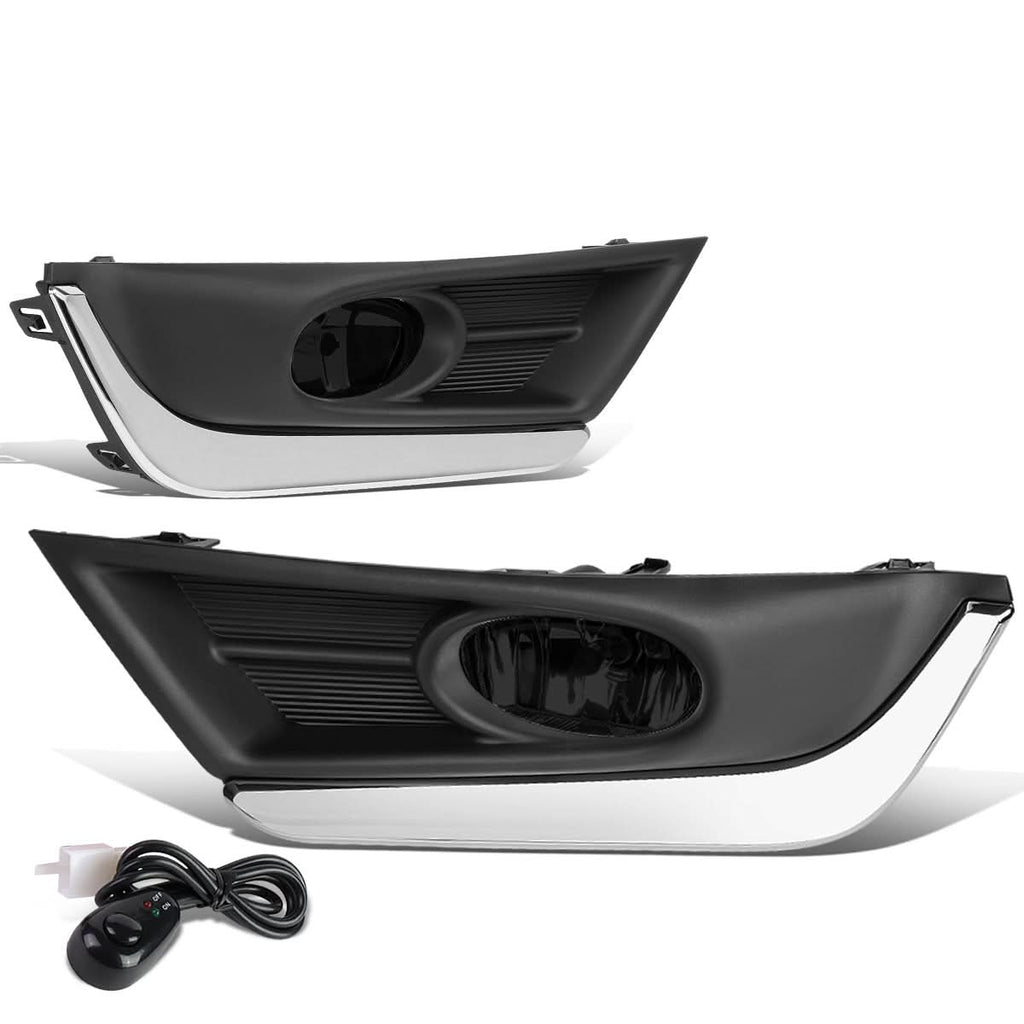 2017-2018 Honda CR-V Fog Lights with Chrome Trim Bezel - Smoke