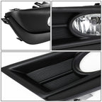 2017-2018 Honda CR-V Fog Lights w/ Black Trim Bezel Chrome Clear