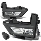 17-18 Nissan Rogue Fog Lights with Black Bezel Chrome Clear