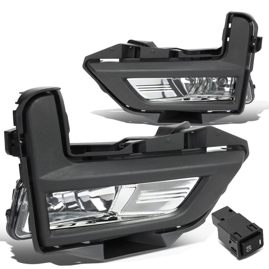 17-18 Nissan Rogue Fog Lights with Black Bezel Chrome Clear