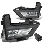 17-18 Nissan Rogue Fog Lights with Black Bezel Chrome Clear