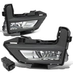 17-18 Nissan Rogue Fog Lights with Black Bezel Chrome Clear