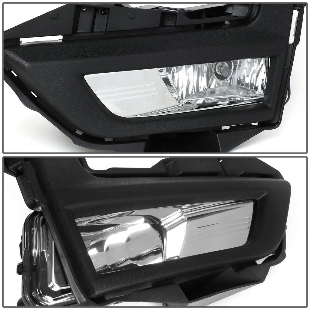 17-18 Nissan Rogue Fog Lights with Black Bezel Chrome Clear