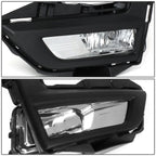17-18 Nissan Rogue Fog Lights with Black Bezel Chrome Clear