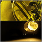 12-14 Toyota Prius C Amber Fog Lights with Switch & Bezel