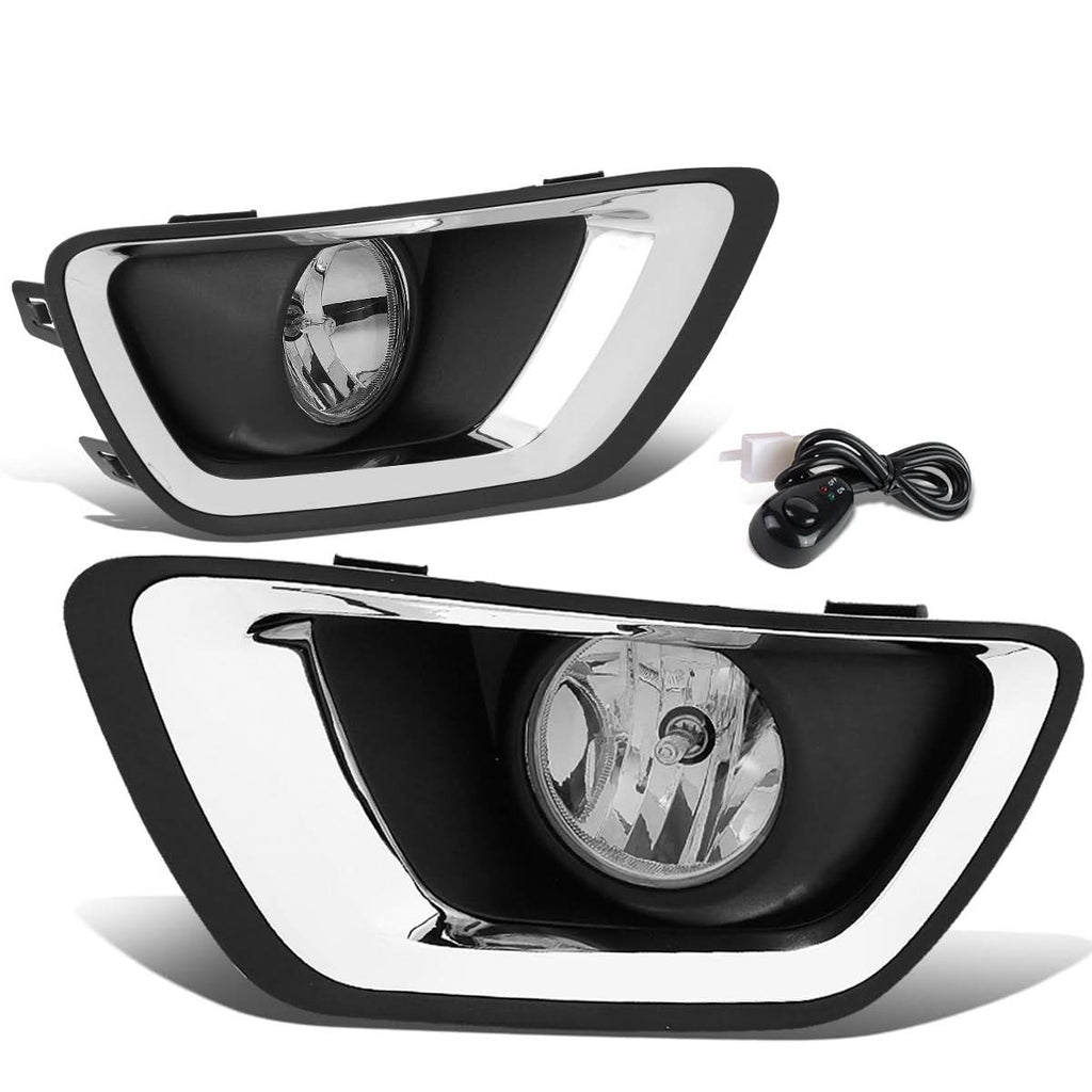 2015-2019 Chevrolet Colorado Fog Lights with Switch Chrome Bezel