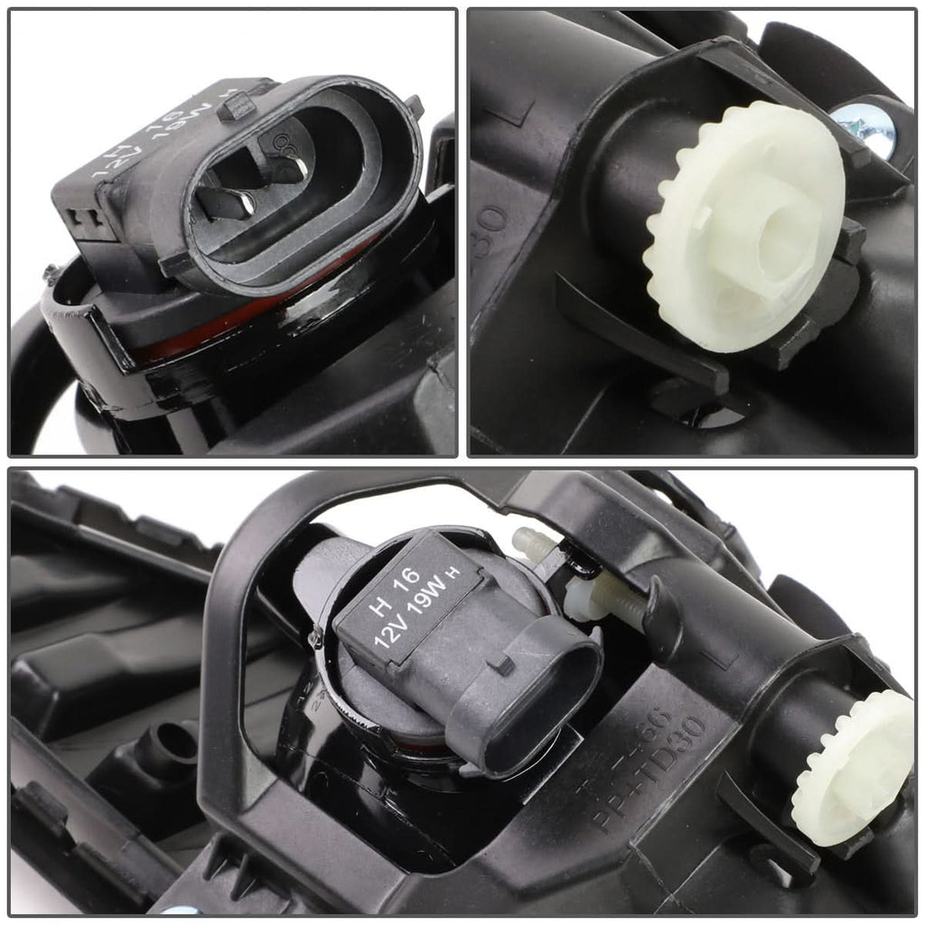 2019-2020 Toyota RAV4 Fog Lights with Switch Black Bezel Chrome
