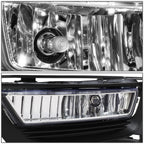 2013-2015 Honda Accord Sedan Fog Lights with Switch - Chrome/Clear
