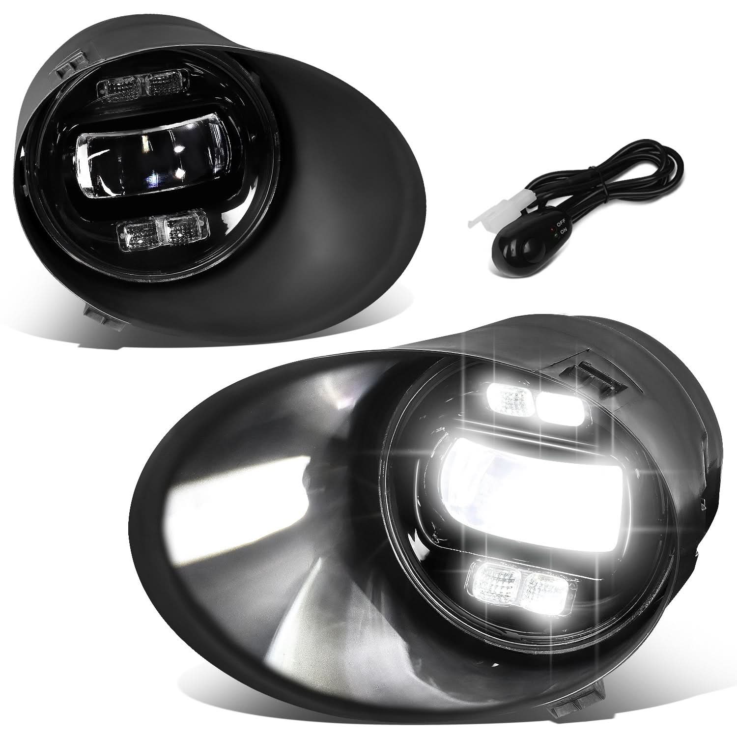 2007-2014 Toyota Tundra LED Fog Lights - Clear (Steel Bumper)