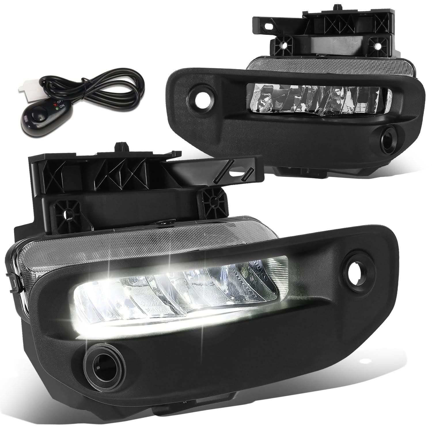 2019-2022 RAM 1500 LED Fog Lights Chrome/Clear w/ Parking Sensors