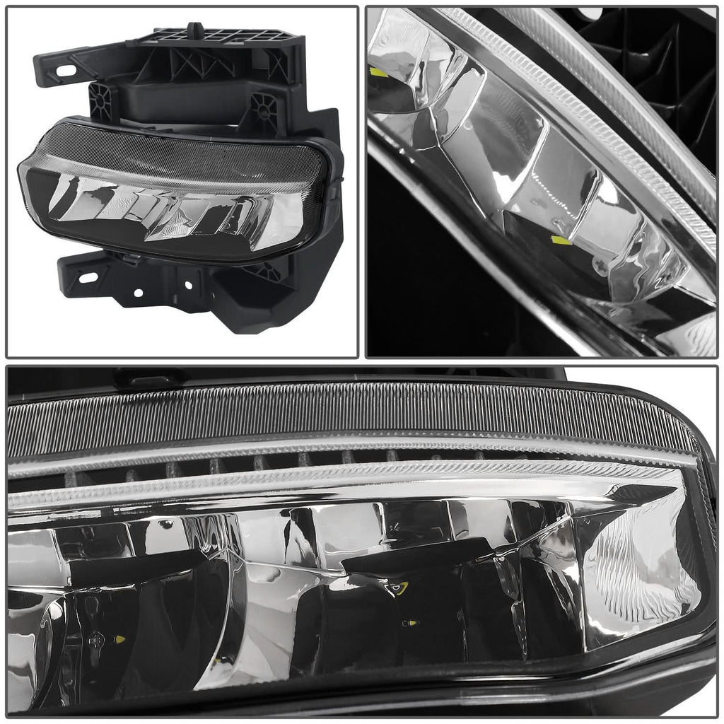 2019-2022 RAM 1500 LED Fog Lights Chrome/Clear w/ Parking Sensors