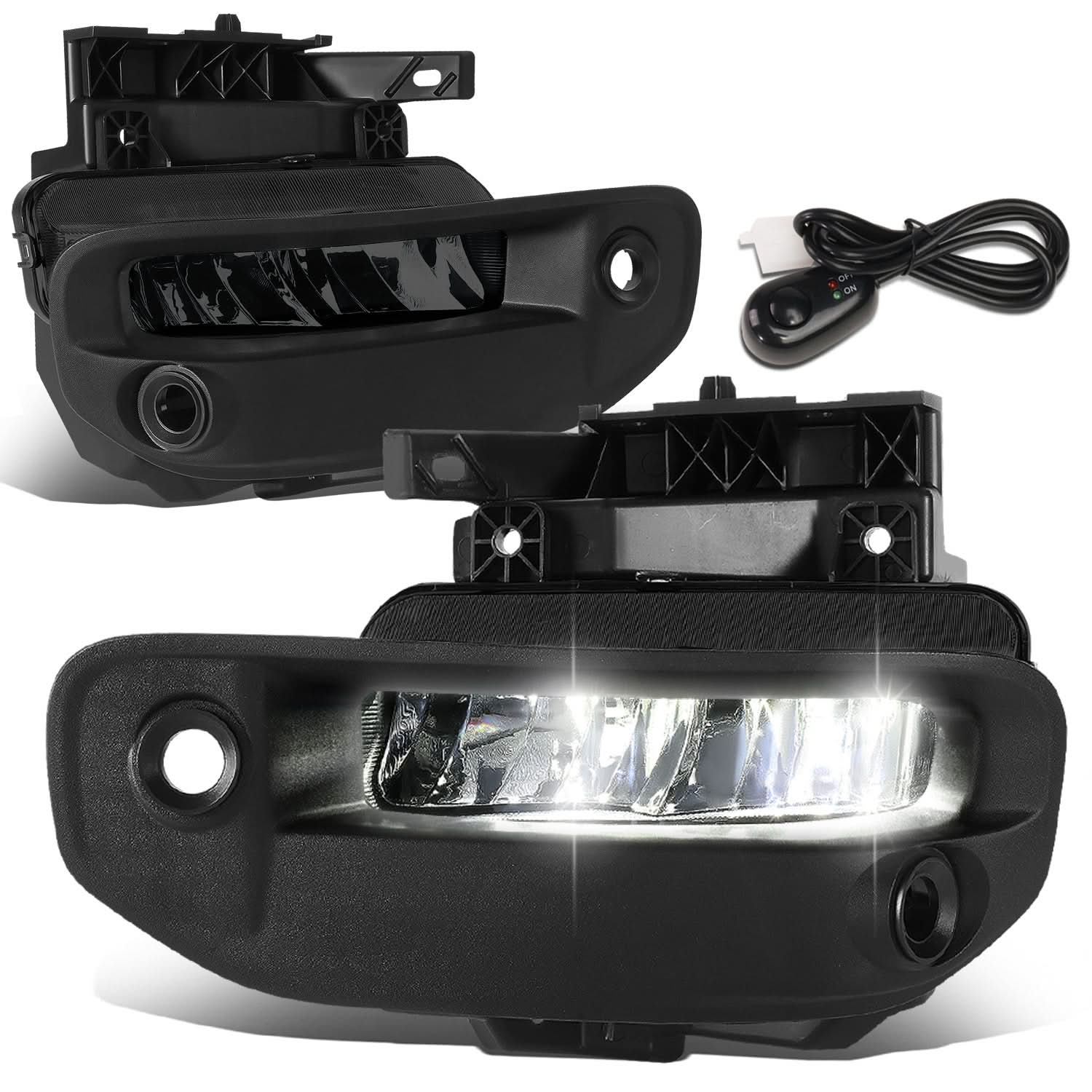 2019-2022 RAM 1500 LED Smoked Fog Lights w/ Parking Sensor Compatibility