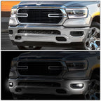 2019-2022 RAM 1500 LED Smoked Fog Lights w/ Parking Sensor Compatibility