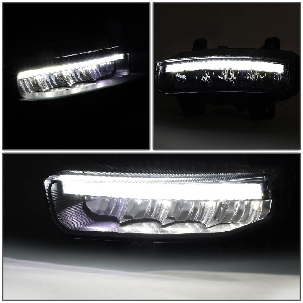 2019-2022 RAM 1500 LED DRL Fog Lights Chrome Clear