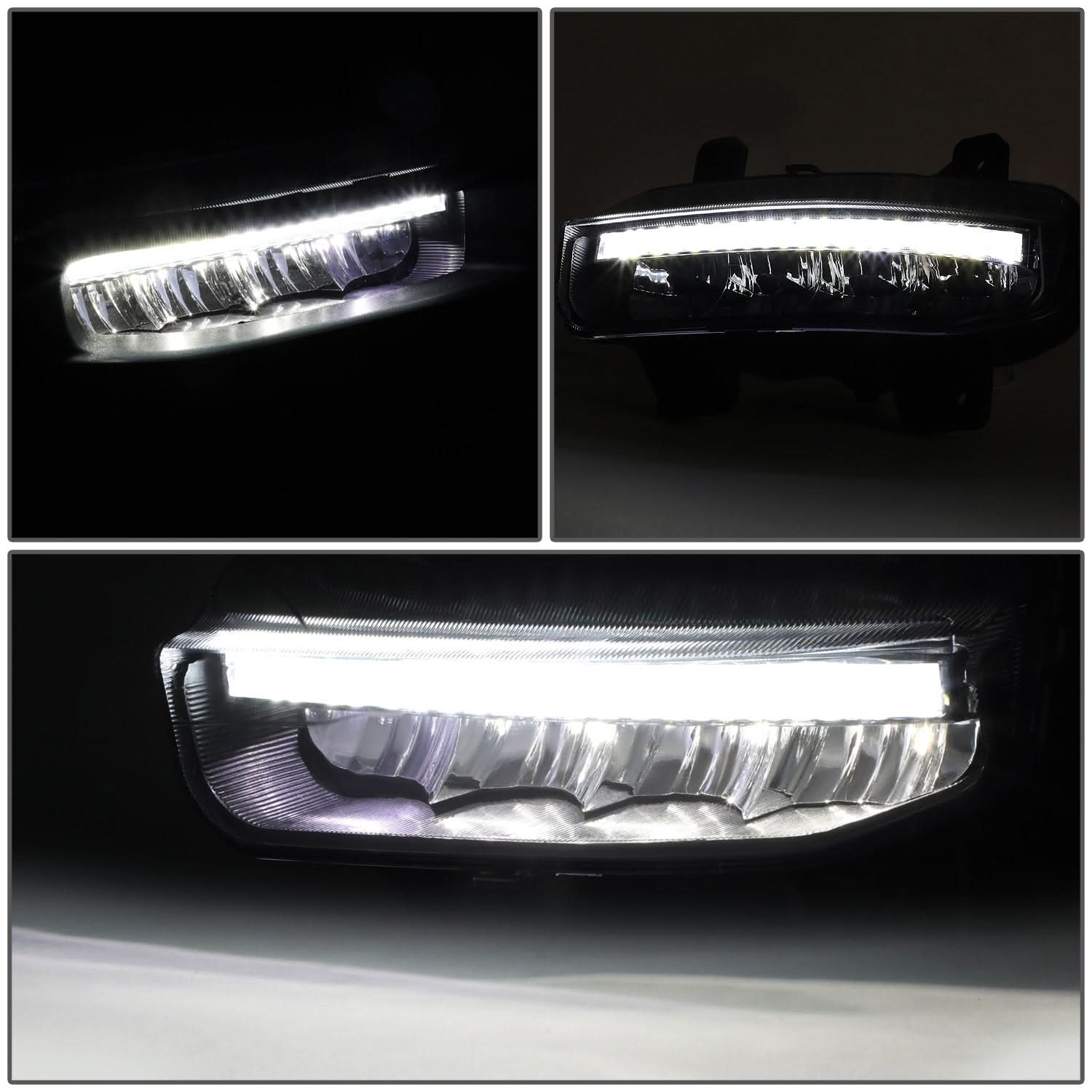 2019-2022 RAM 1500 LED DRL Fog Lights Chrome Clear