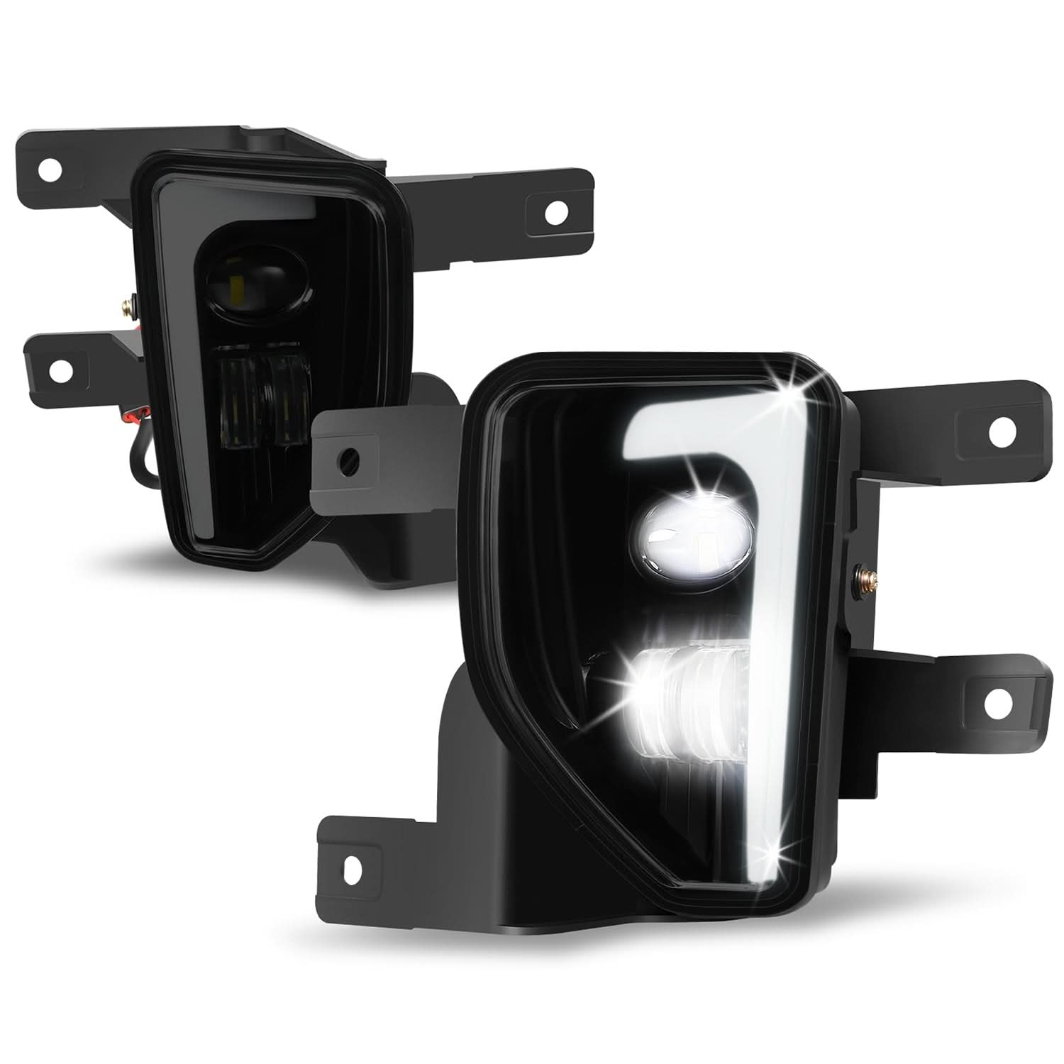 2016-2018 Chevrolet Silverado 1500 LED Fog Lights Smoke Lens