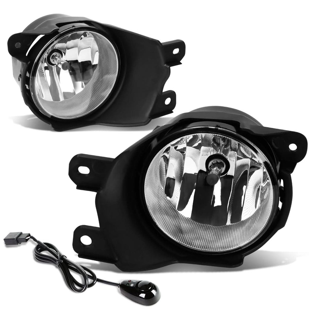 08-17 Toyota Sequoia Fog Lights with Switch H10 Bulb Chrome Clear