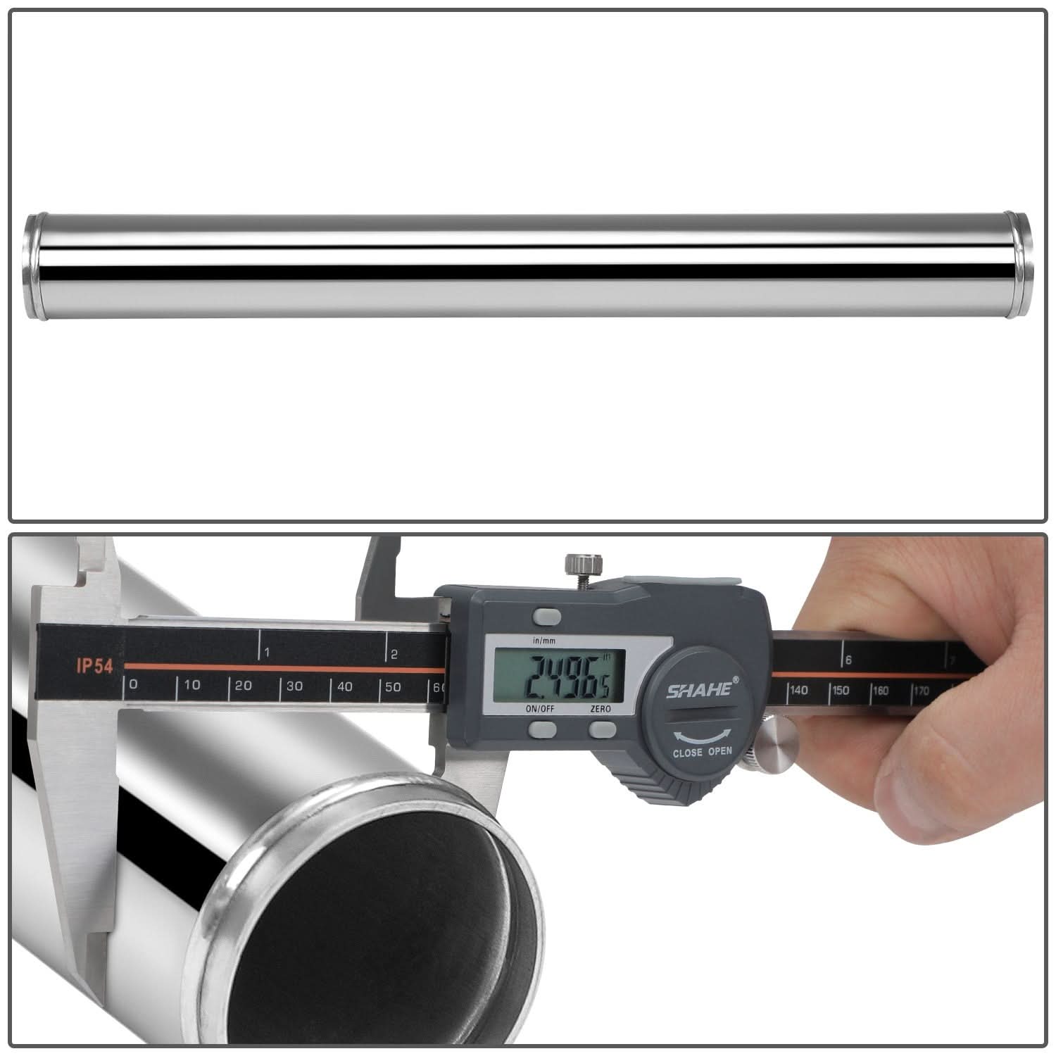 Universal 2.50" Aluminum Intercooler Piping - 23.65" Straight Pipe