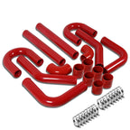 Universal 2.50" Aluminum Intercooler Piping Kit - 8 Piece w/ Hoses