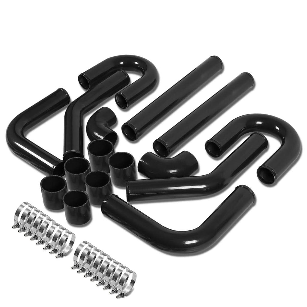 Universal 2.75" Aluminum Intercooler Piping Kit - 8PC w/ Clamps