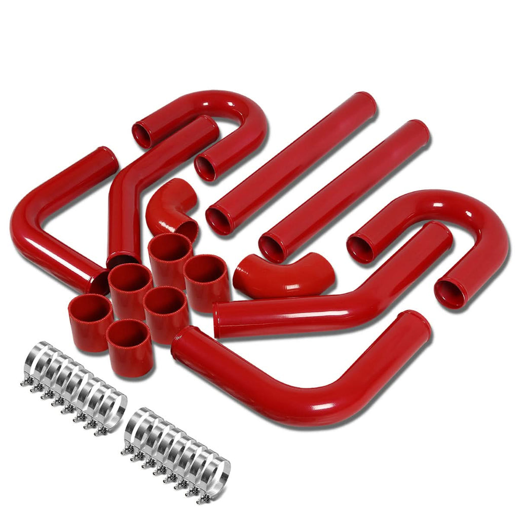 Universal 2.75" Aluminum Intercooler Piping Kit - 8PC with Hoses