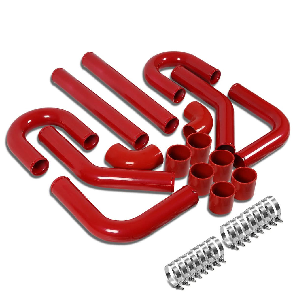 Universal 2.75" Aluminum Intercooler Piping Kit - 8PC with Hoses