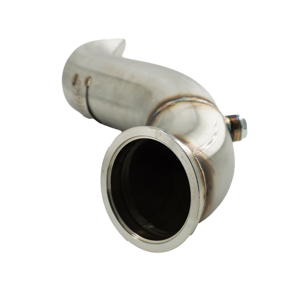 D Series Tear Drop Hood Exit Up Pipe Dump Tube For Top Mount Turbo Manifold Outlet - Bull Boost Performance