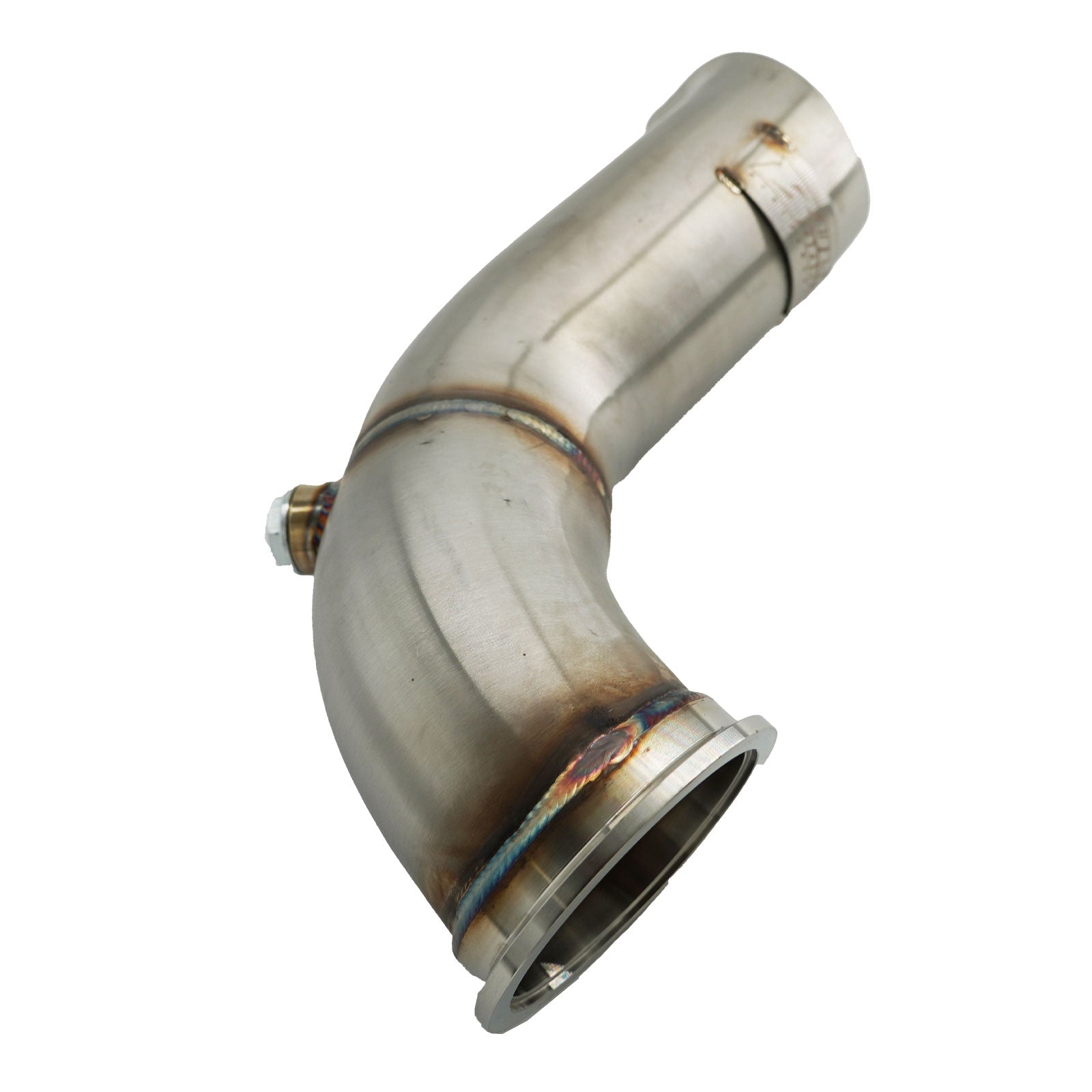 D Series Tear Drop Hood Exit Up Pipe Dump Tube For Top Mount Turbo Manifold Outlet - Bull Boost Performance