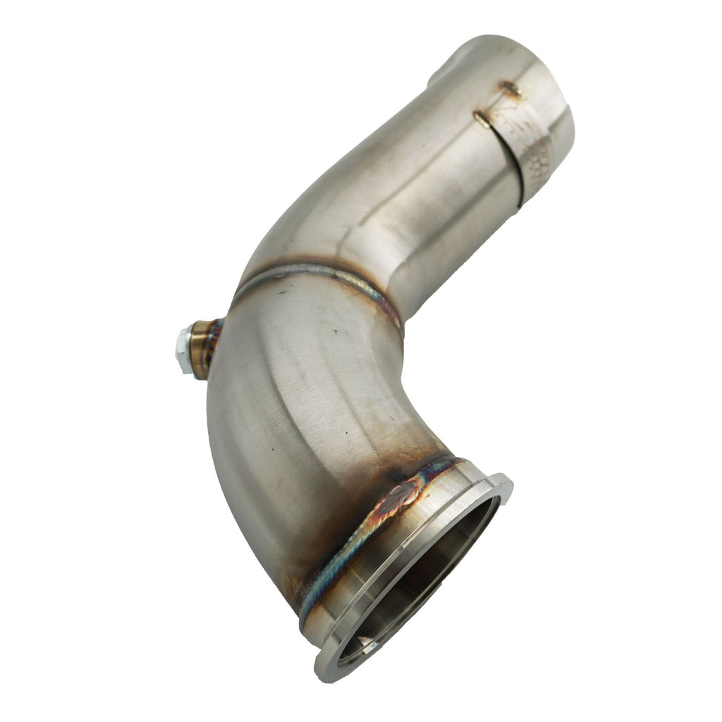 H Series Tear Drop Hood Exit Up Pipe Dump Tube For Top Mount Turbo Manifold Outlet - Bull Boost Performance