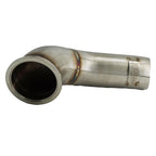 D Series Tear Drop Hood Exit Up Pipe Dump Tube For Top Mount Turbo Manifold Outlet - Bull Boost Performance