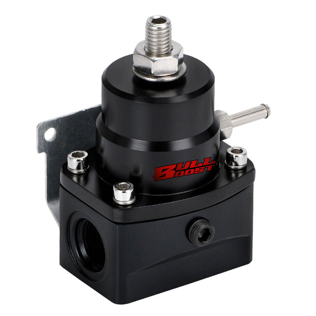 Universal Adjustable Fuel Pressure Regulator Kit W/ 100PSI Oil Gauge AN-6 Hoses - Bull Boost Performance